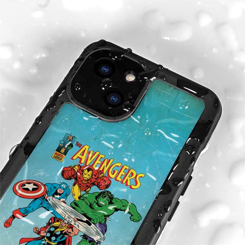 Marvel Classic Comics The Avengers iPhone 15 Waterproof Case